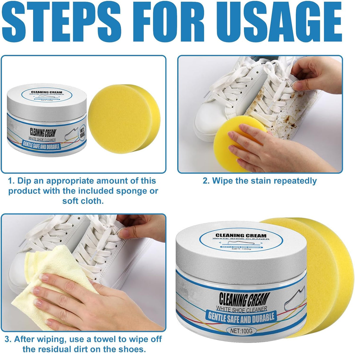Multipurpose Shoe Polish Cleaning Cream