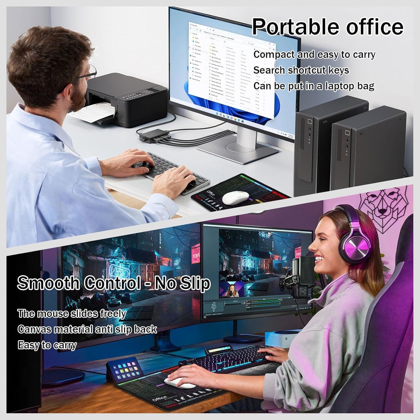 Office Shortcut Mouse Pad for Excel/Word/PPT