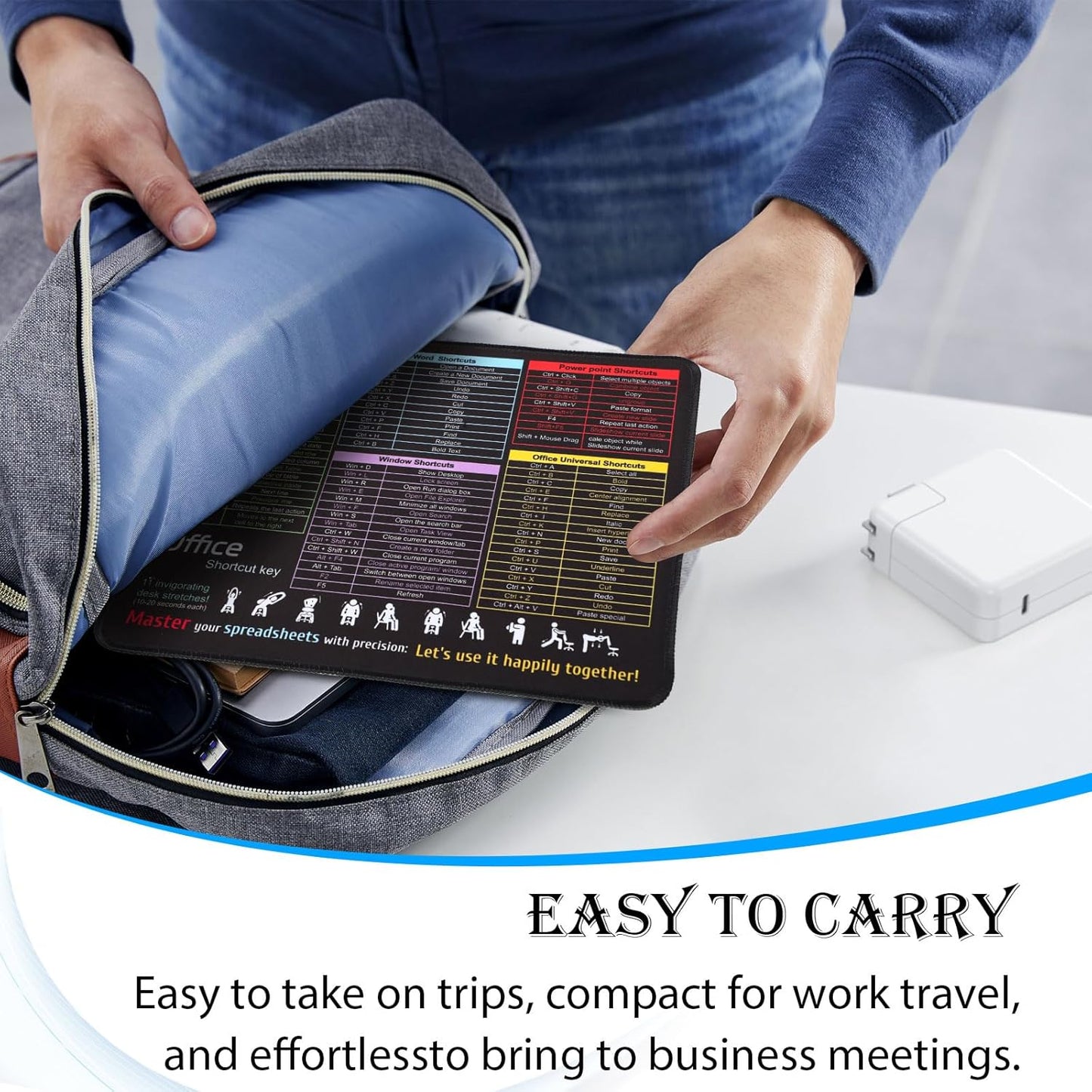 Office Shortcut Mouse Pad for Excel/Word/PPT