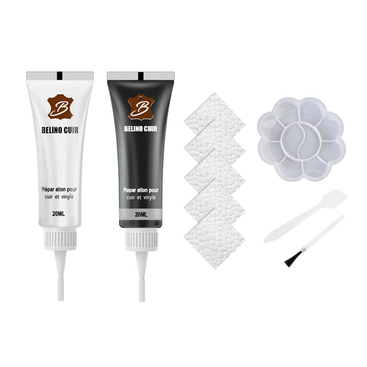 Vinyl Leather Paint Repair Kit Black and White