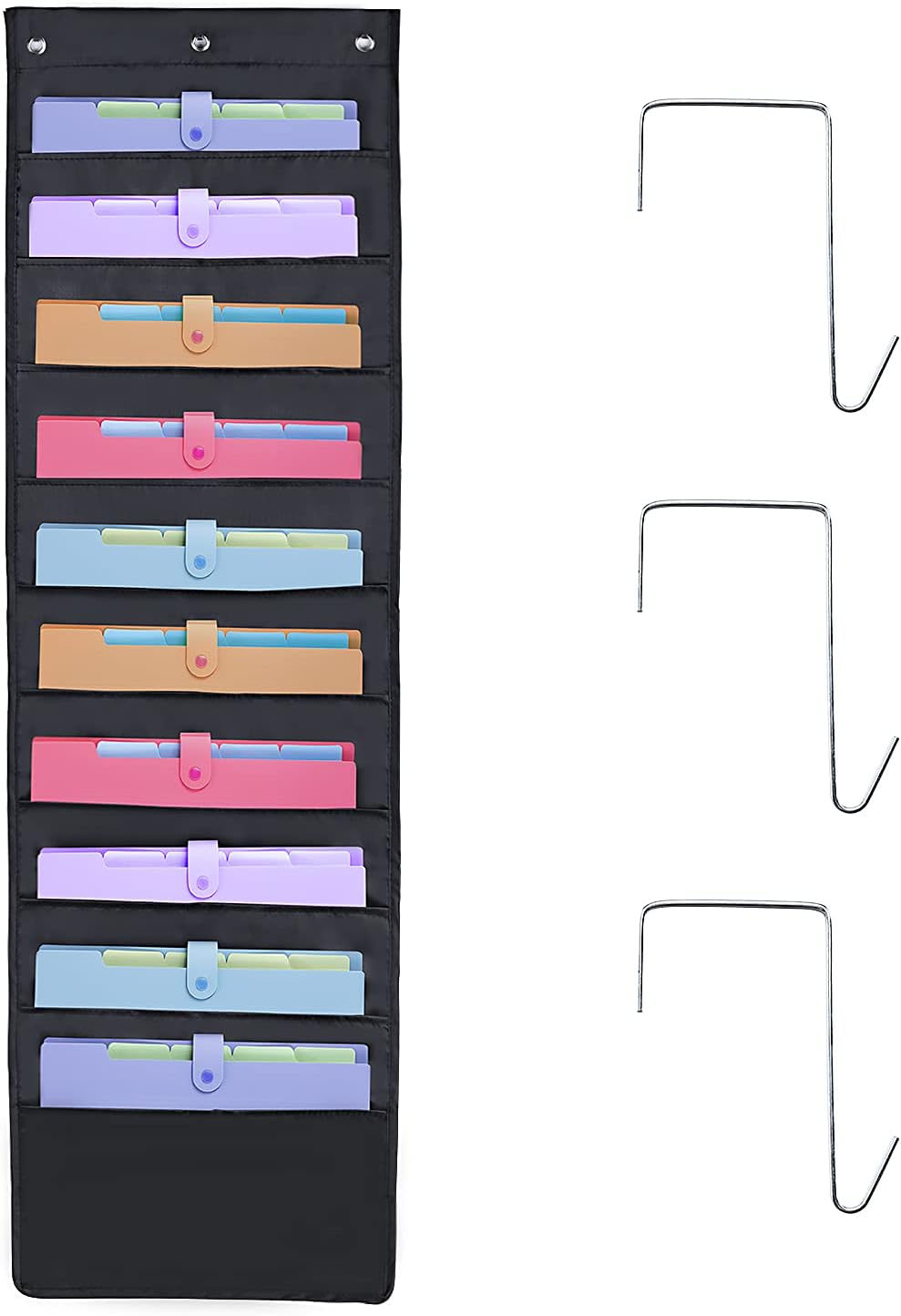 HAOHAN 10 Pockets Over Door Hanging Wall File Organizer