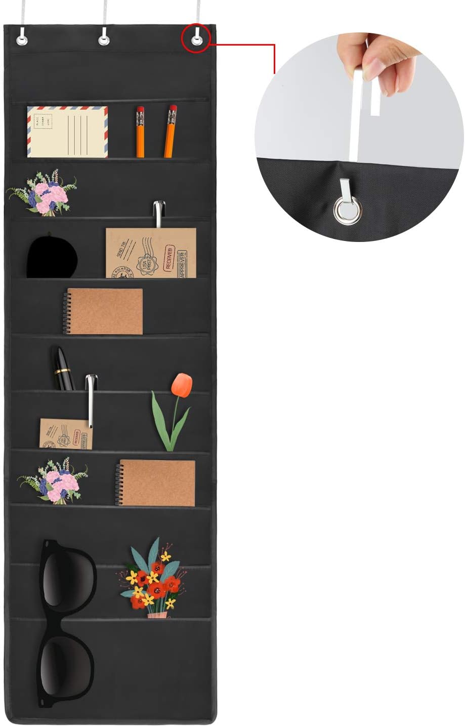 HAOHAN 10 Pockets Over Door Hanging Wall File Organizer