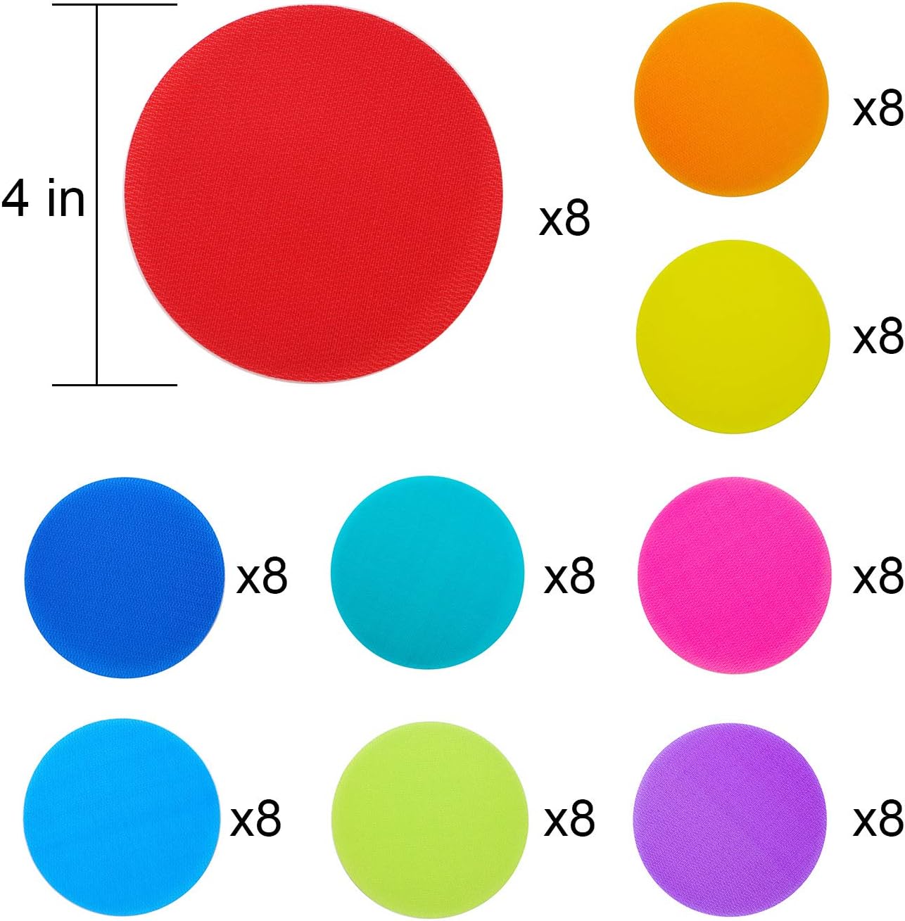 Carpet Floor Spots Markers,4 Inch 72 Pack