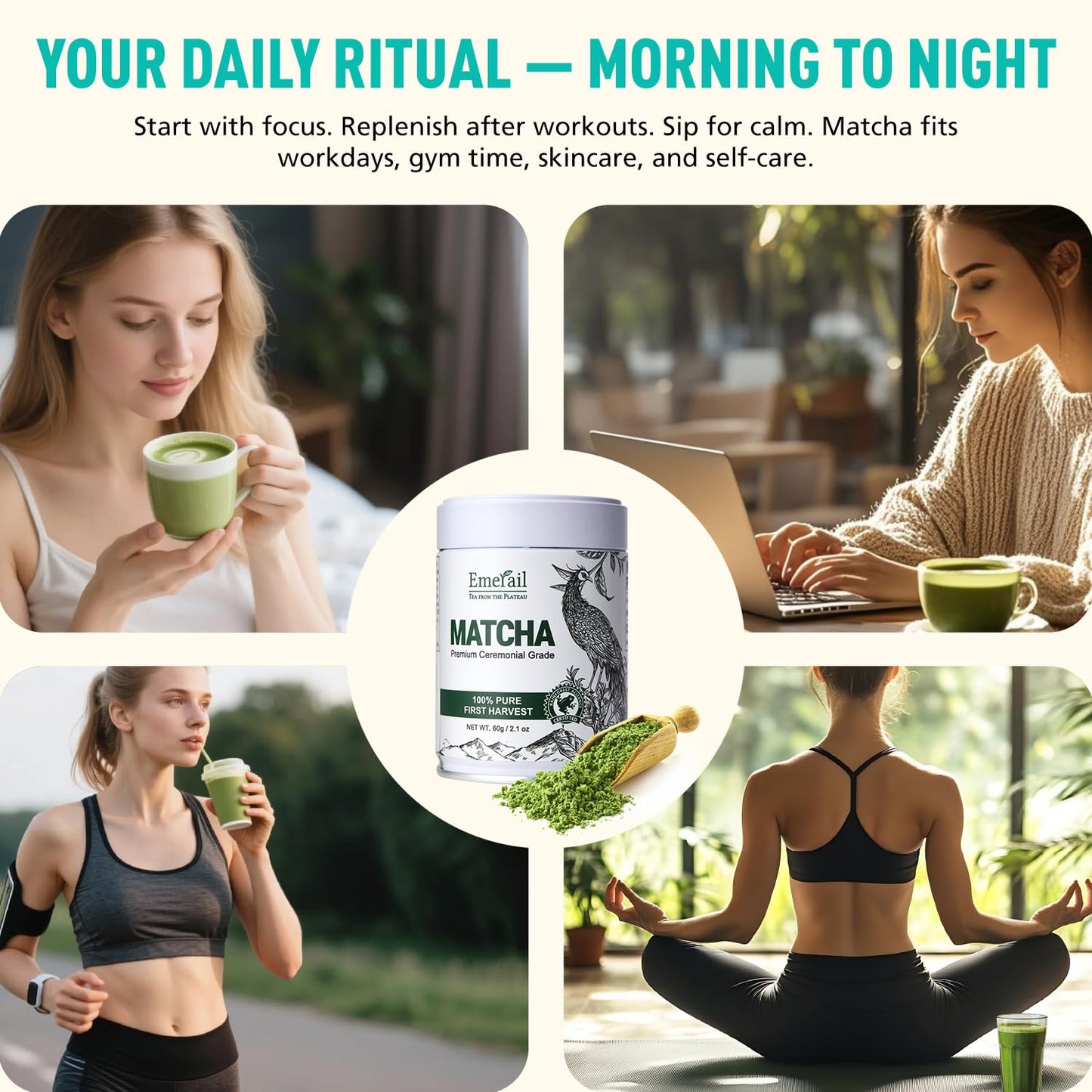 Emerail Ceremonial Grade Matcha Green Tea Powder 60g / 2.1oz