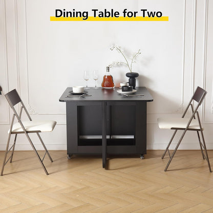 Folding Dining Room Table for 4/6 with 35.4" Extra Wide Space