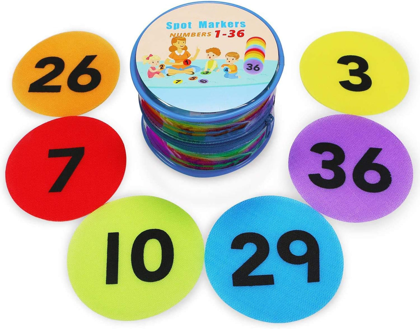 Carpet Spot Markers with Numbers 1-36