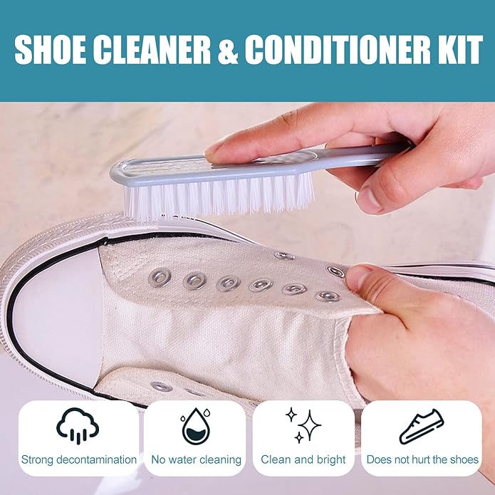 Q.Z.Art Shoe Cleaner Foam with Brush and Towel
