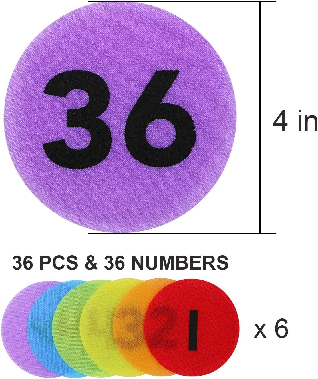 Carpet Spot Markers with Numbers 1-36