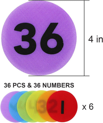 Carpet Spot Markers with Numbers 1-36