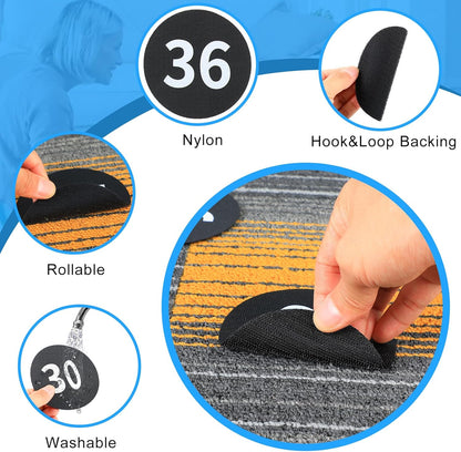 36PCS Black Carpet Spots Marker