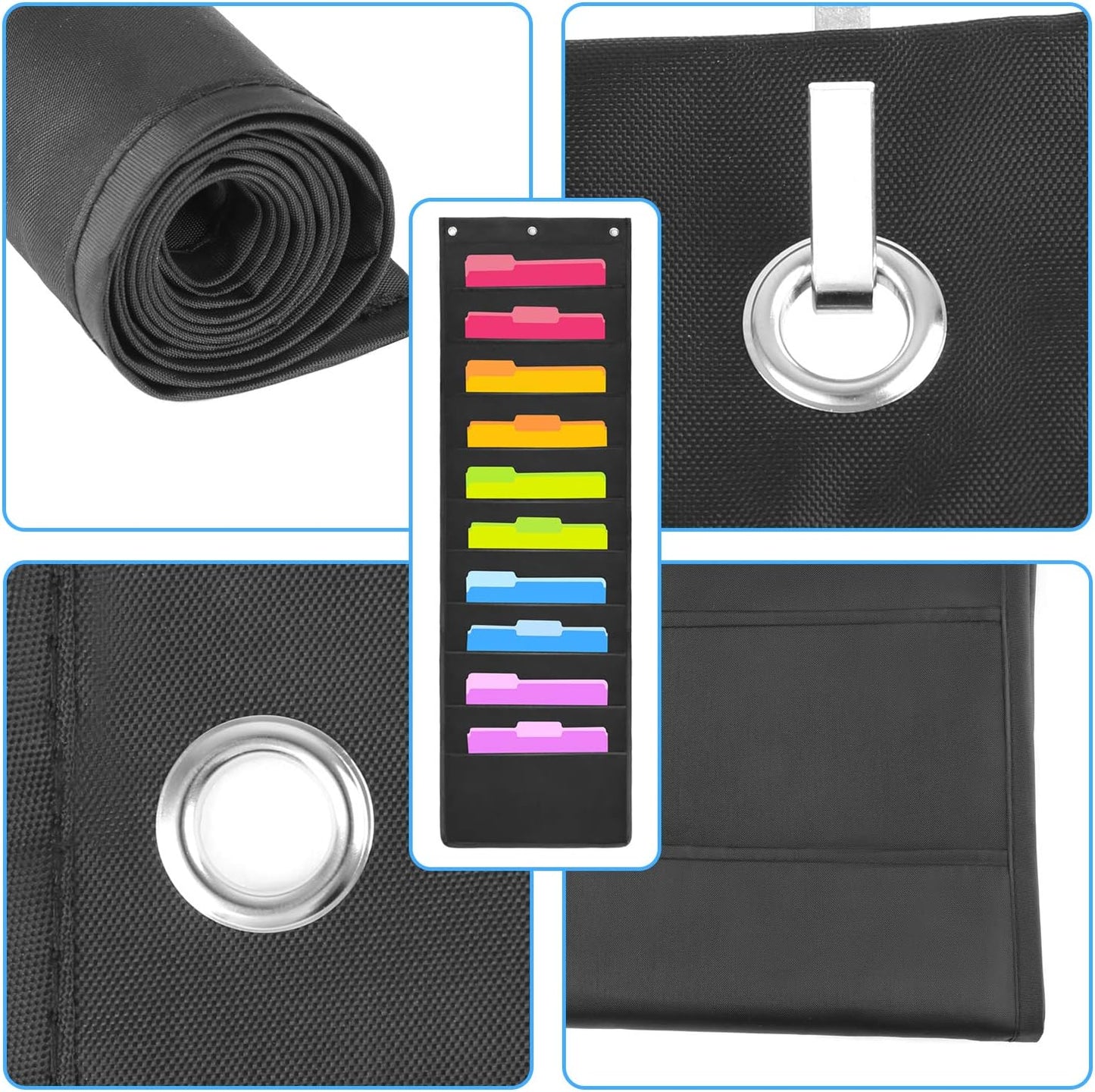 HAOHAN 10 Pockets Over Door Hanging Wall File Organizer