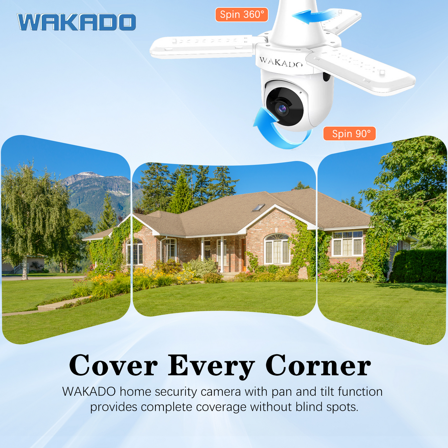 Light bulb camera 2.4Ghz Wireless 2K HD, LED Light Sensor, Infrared Night Vision