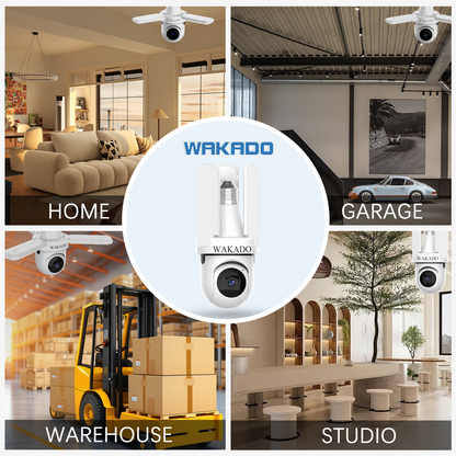 Light bulb camera 2.4Ghz Wireless 2K HD, LED Light Sensor, Infrared Night Vision