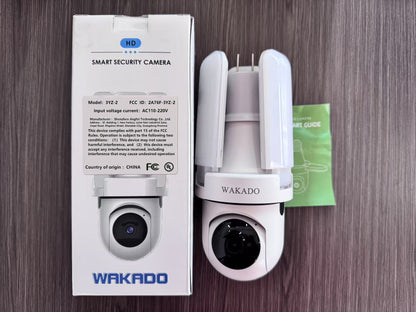 Light bulb camera 2.4Ghz Wireless 2K HD, LED Light Sensor, Infrared Night Vision