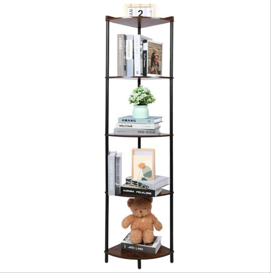 5 Layers Wooden Corner Shelf Floating