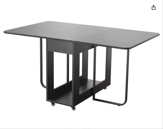 Folding Dining Room Table for 4/6 with 35.4" Extra Wide Space